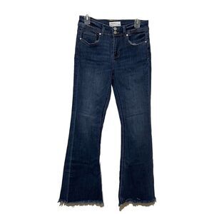 Women's Flare Jeans Banjara Boot Leg Boho Jeans Size 27 Raw Hem Festival